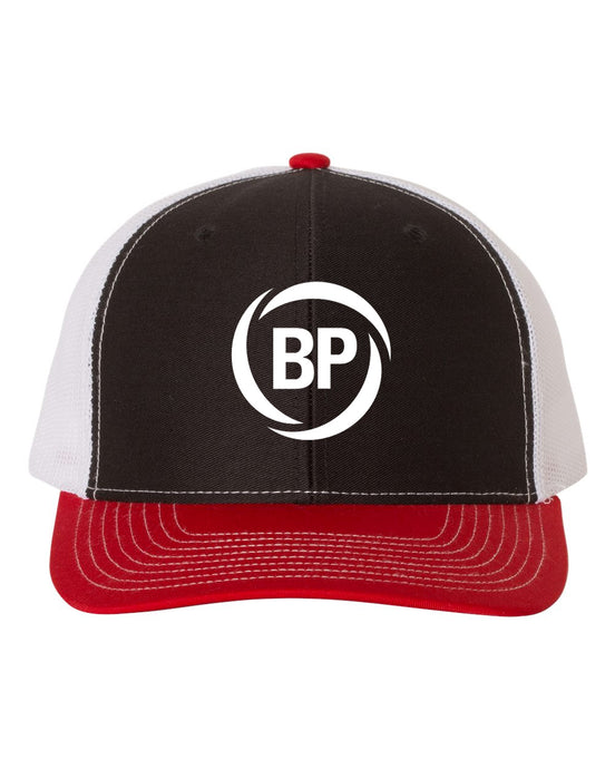 BP Stamp Logo Snapback (Black, White & Red)